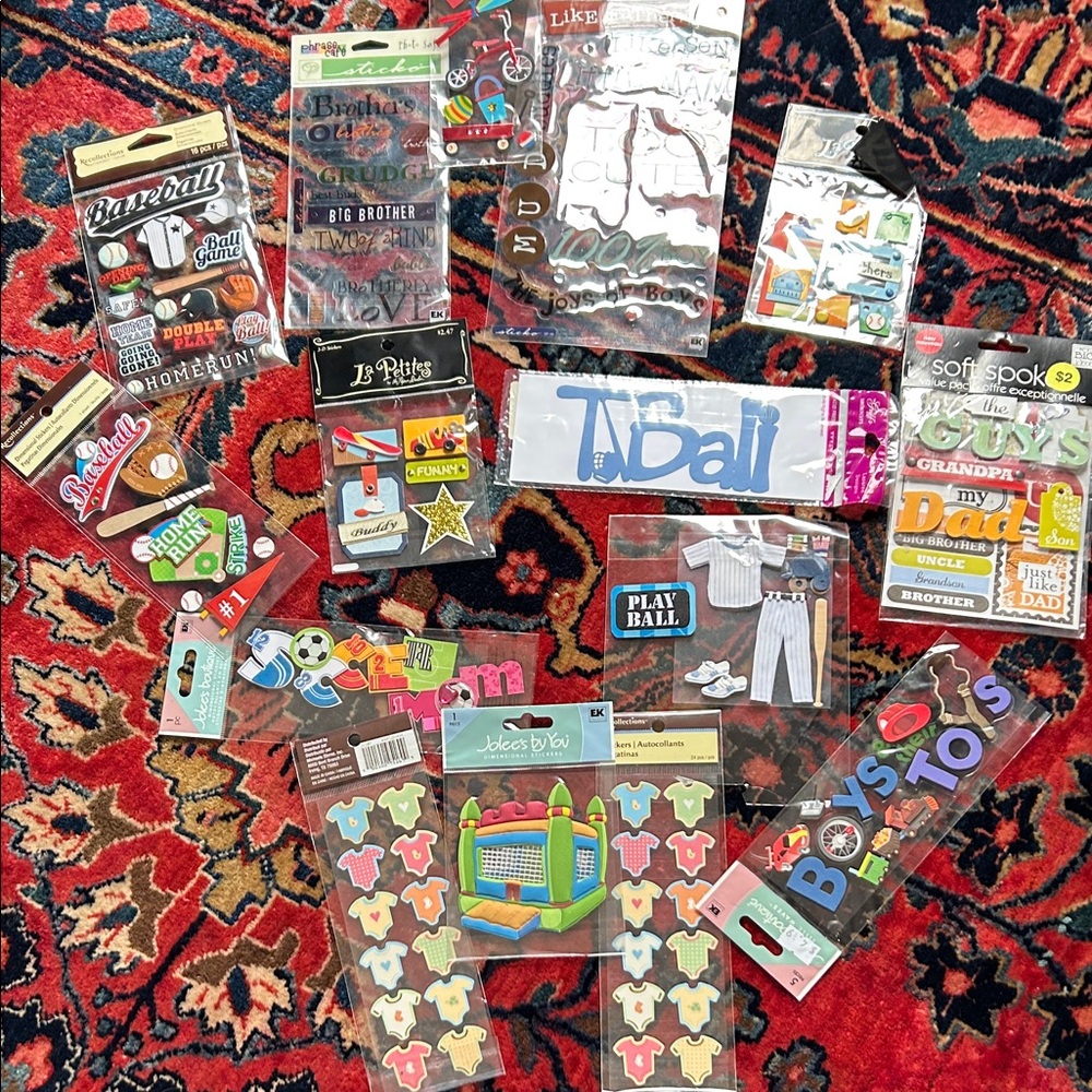 Assorted Scrapbooking Stickers—BOYS